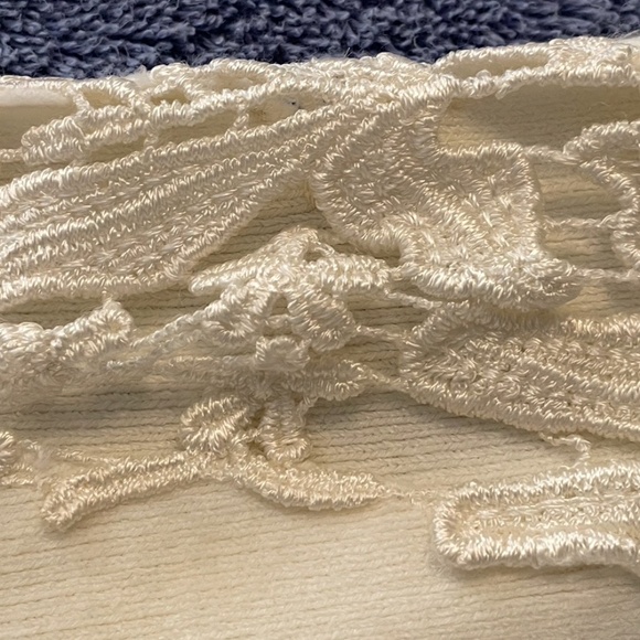 VINTAGE CASHMERE  WHITE SWEATER, Cashmere and wool blend, Meinanda, S.XL - Picture 6 of 9